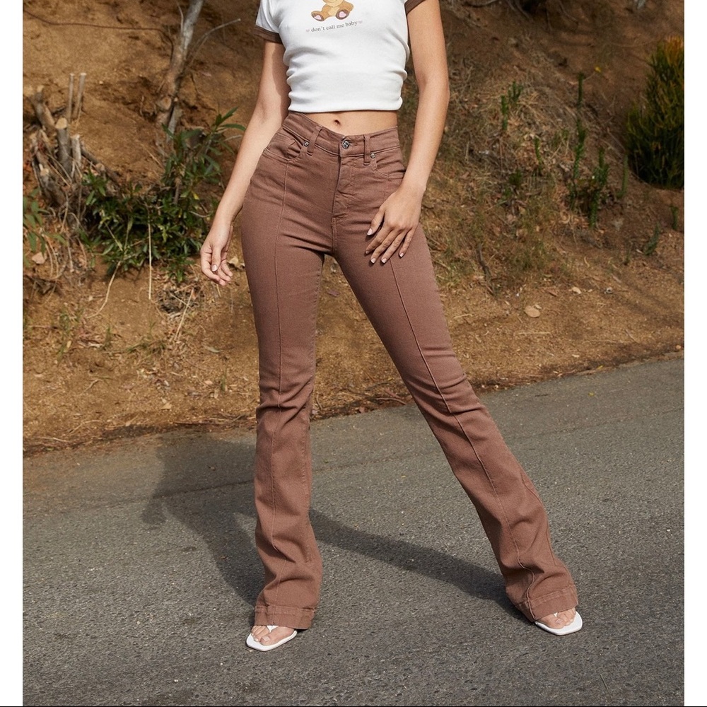 Revice Denim Venus Flares in Rocky Road